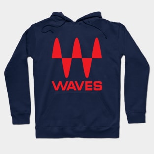 waves logo rojo Hoodie